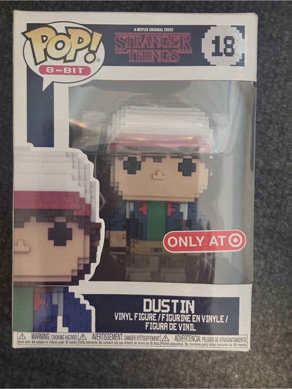 Nike Pixel-Style Collectible Figure in White, Red, Blue, Green
